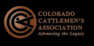 Logo of the Colorado Cattlemen's Association featuring a stylized letter "C" and the tagline "Advancing the Legacy," representing the organization's commitment to supporting cattle ranchers in Colorado.